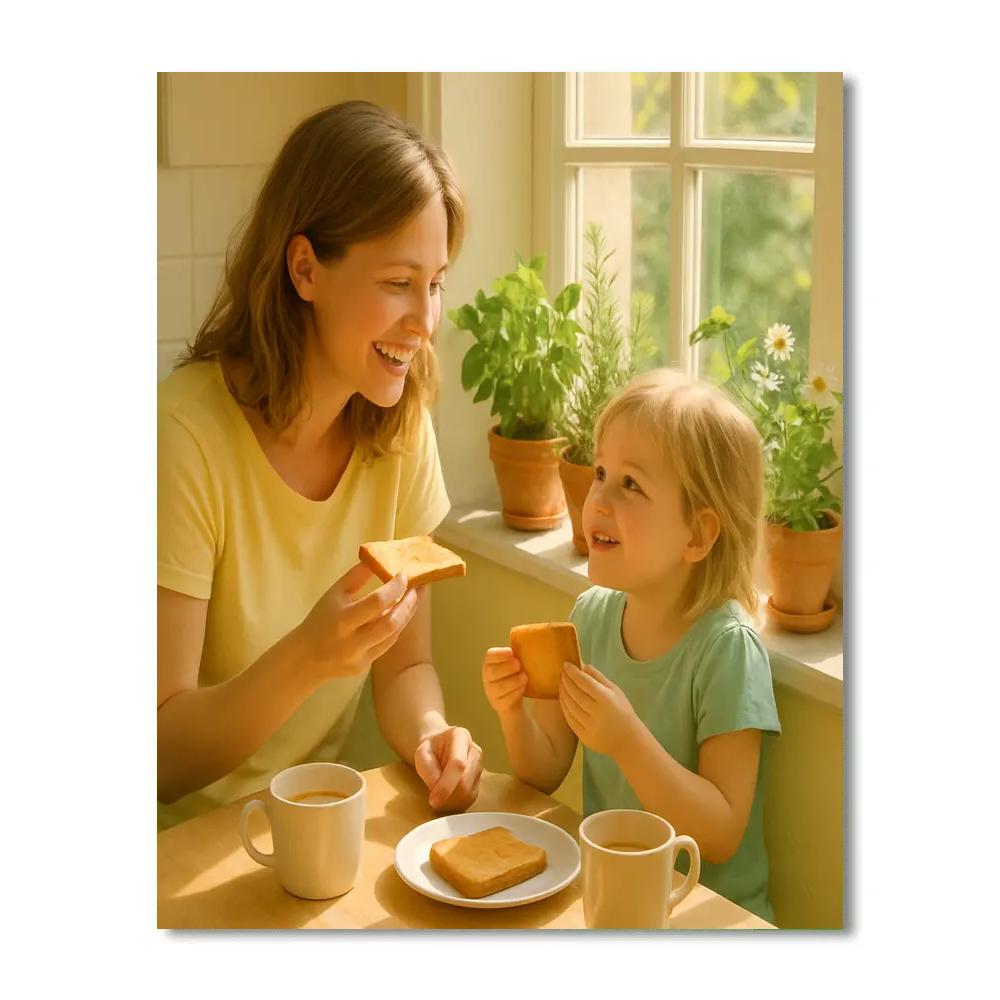 Window Garden Breakfast Numbered painting kits