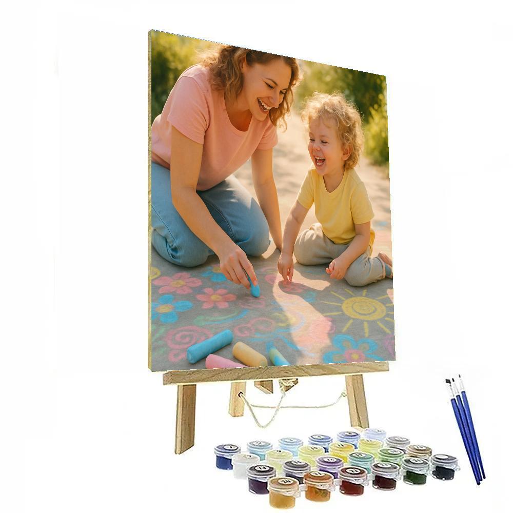 Morning Chalk Drawings Painting by numbers kit