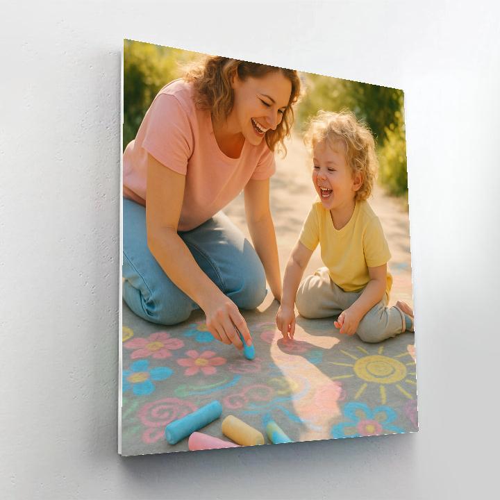 Morning Chalk Drawings Painting by numbers kit