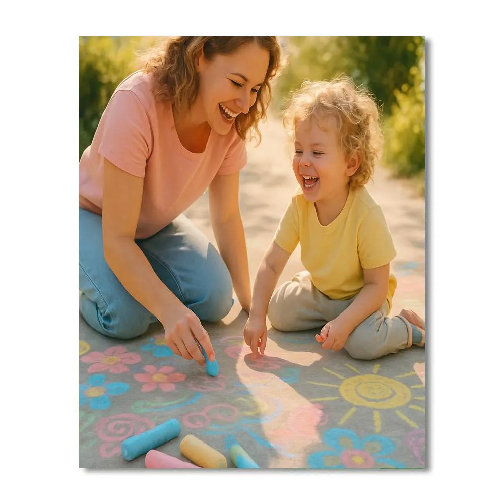 Morning Chalk Drawings Painting by numbers kit