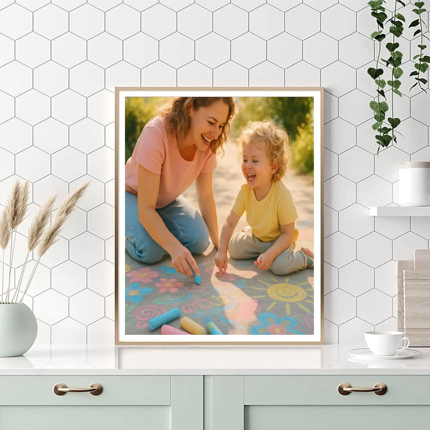 Morning Chalk Drawings Painting by numbers kit