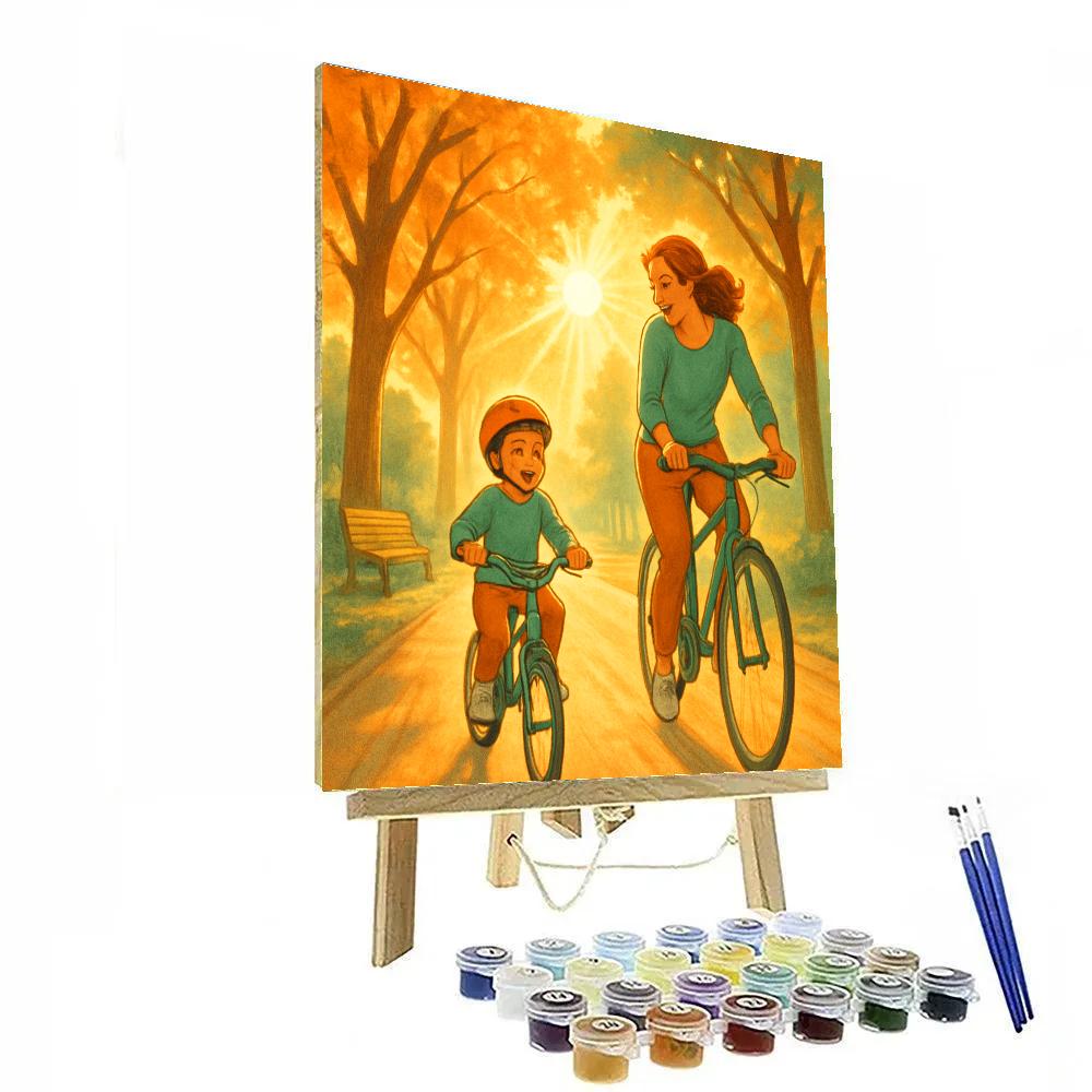 Sunrise Bike Ride Paint by numbers kits