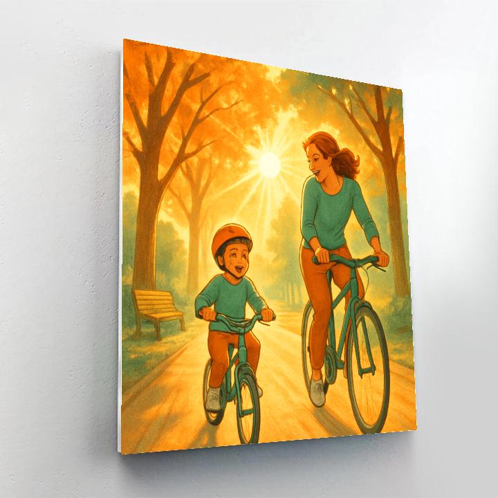 Sunrise Bike Ride Paint by numbers kits