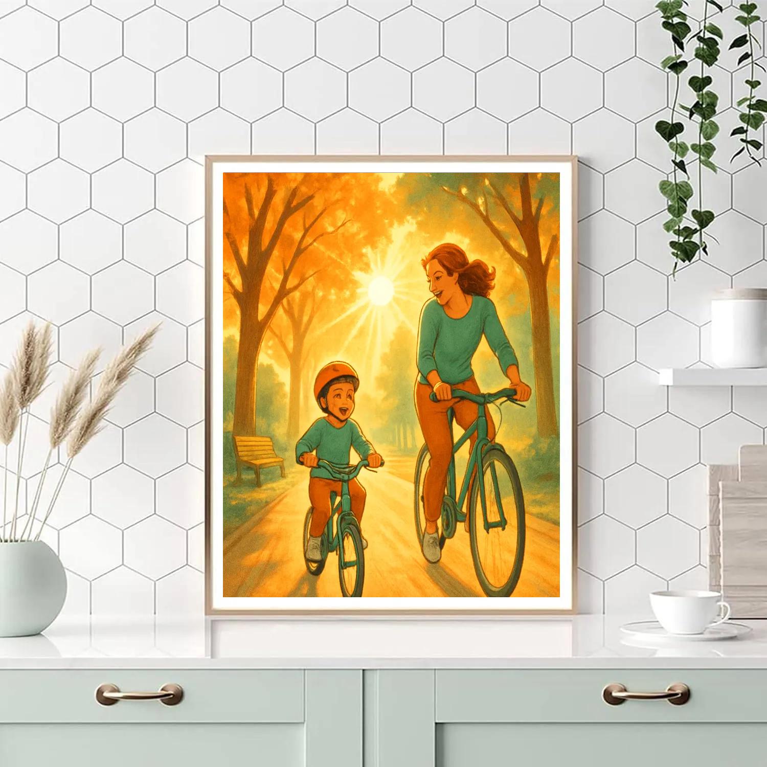 Sunrise Bike Ride Paint by numbers kits