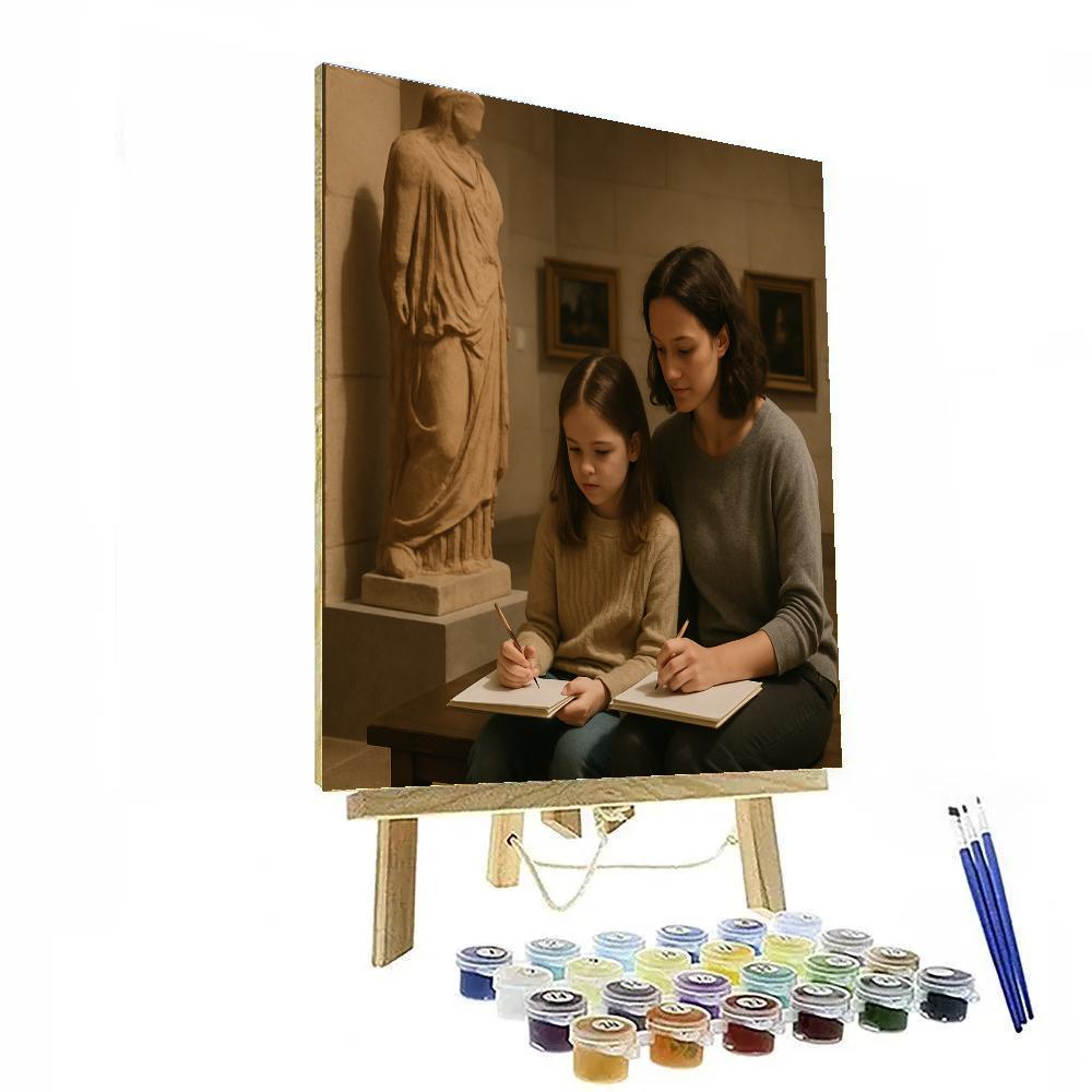 Museum Sketching Bench Paint by numbers art