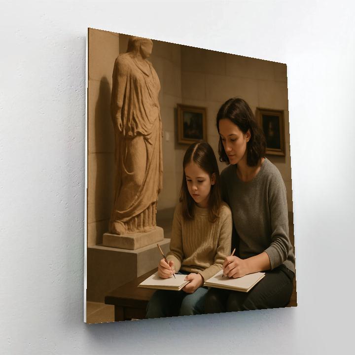 Museum Sketching Bench Paint by numbers art