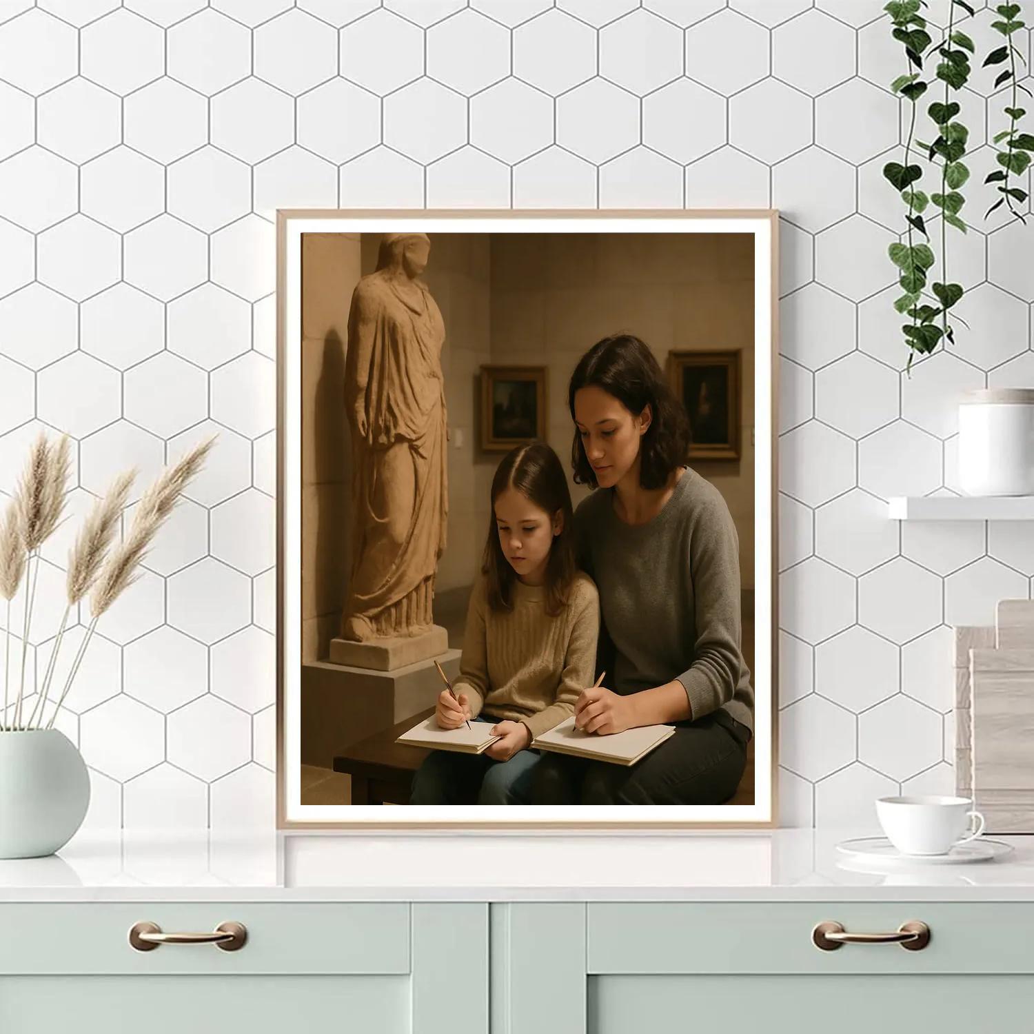 Museum Sketching Bench Paint by numbers art