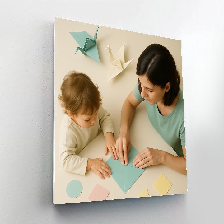 Folding Origami Together painting number kit