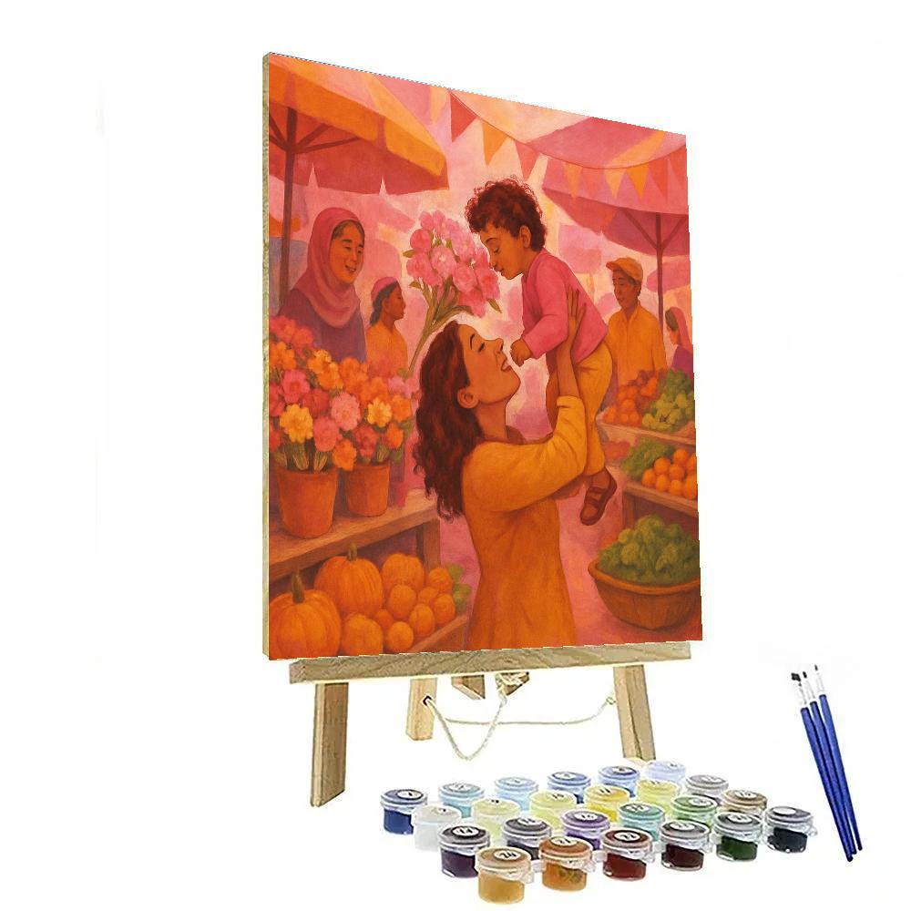 Morning Market Flower Choice paint by numbers