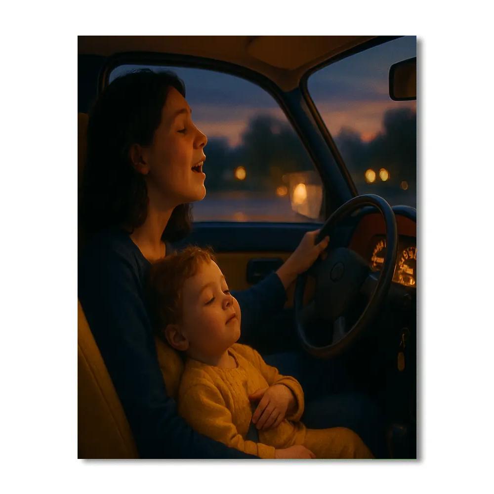 Quiet Car Ride Singalong paint by color