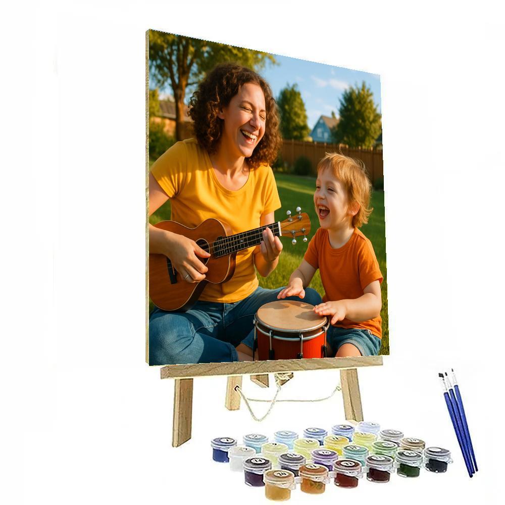 Backyard Music Circle Paint by numbers art