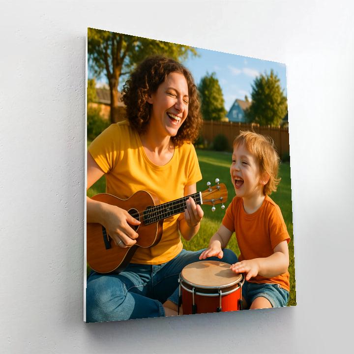 Backyard Music Circle Paint by numbers art