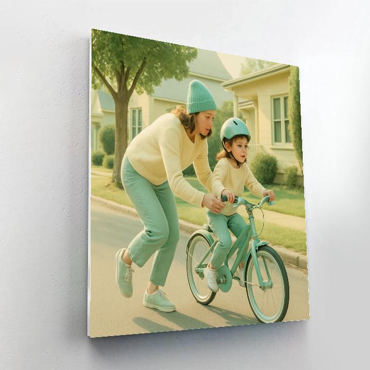 Bicycle Balance Lesson Number painting