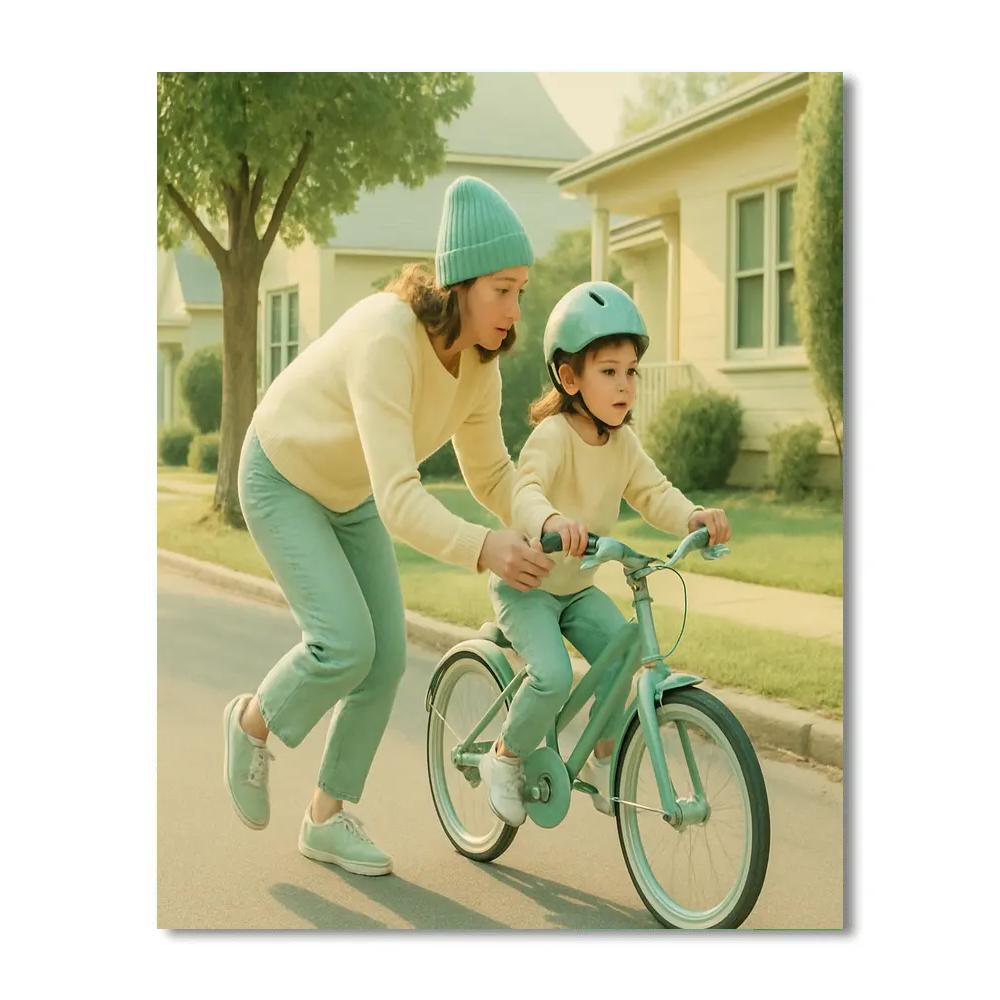 Bicycle Balance Lesson Number painting