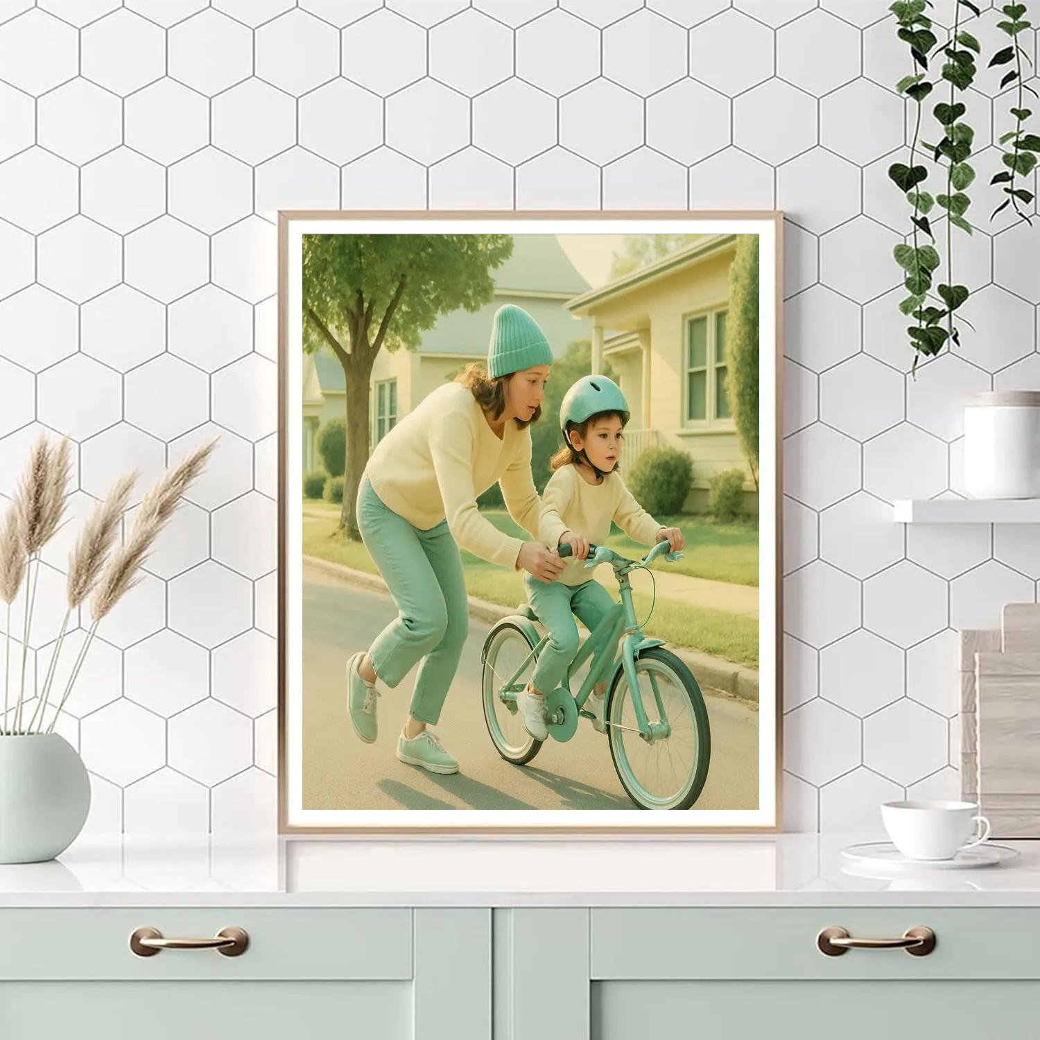 Bicycle Balance Lesson Number painting
