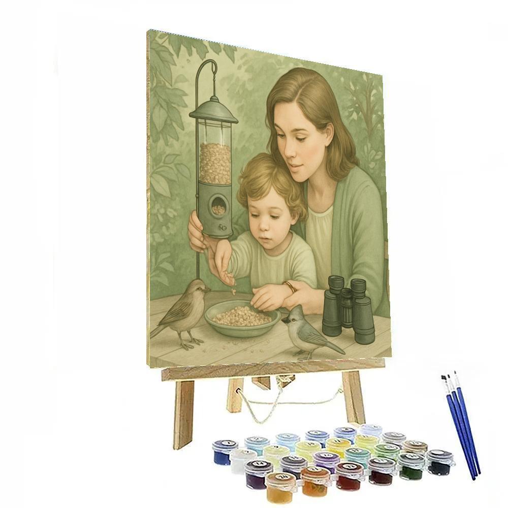 Morning Feeding Garden Numbered painting kits