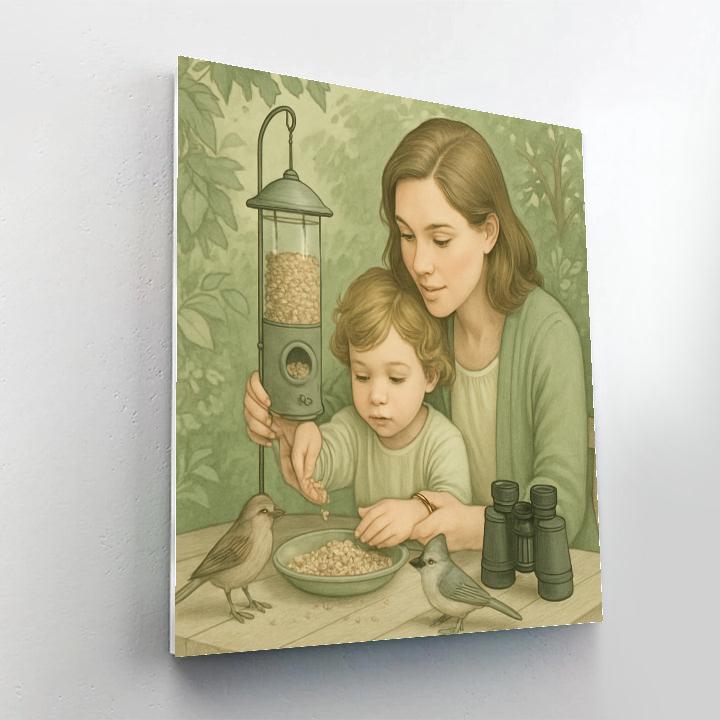Morning Feeding Garden Numbered painting kits