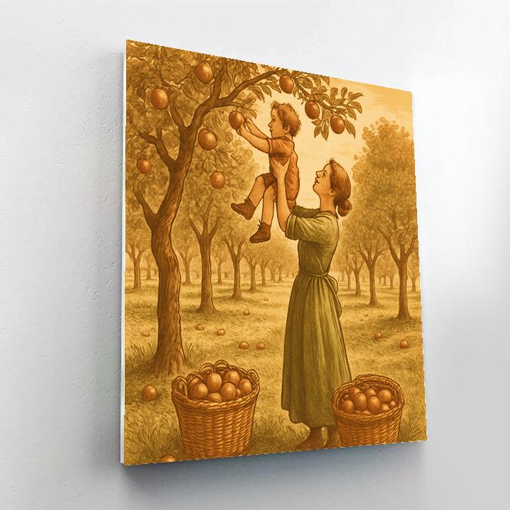 Harvest Apple Picking Numbered painting kits