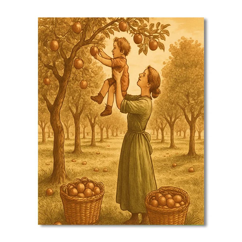 Harvest Apple Picking Numbered painting kits
