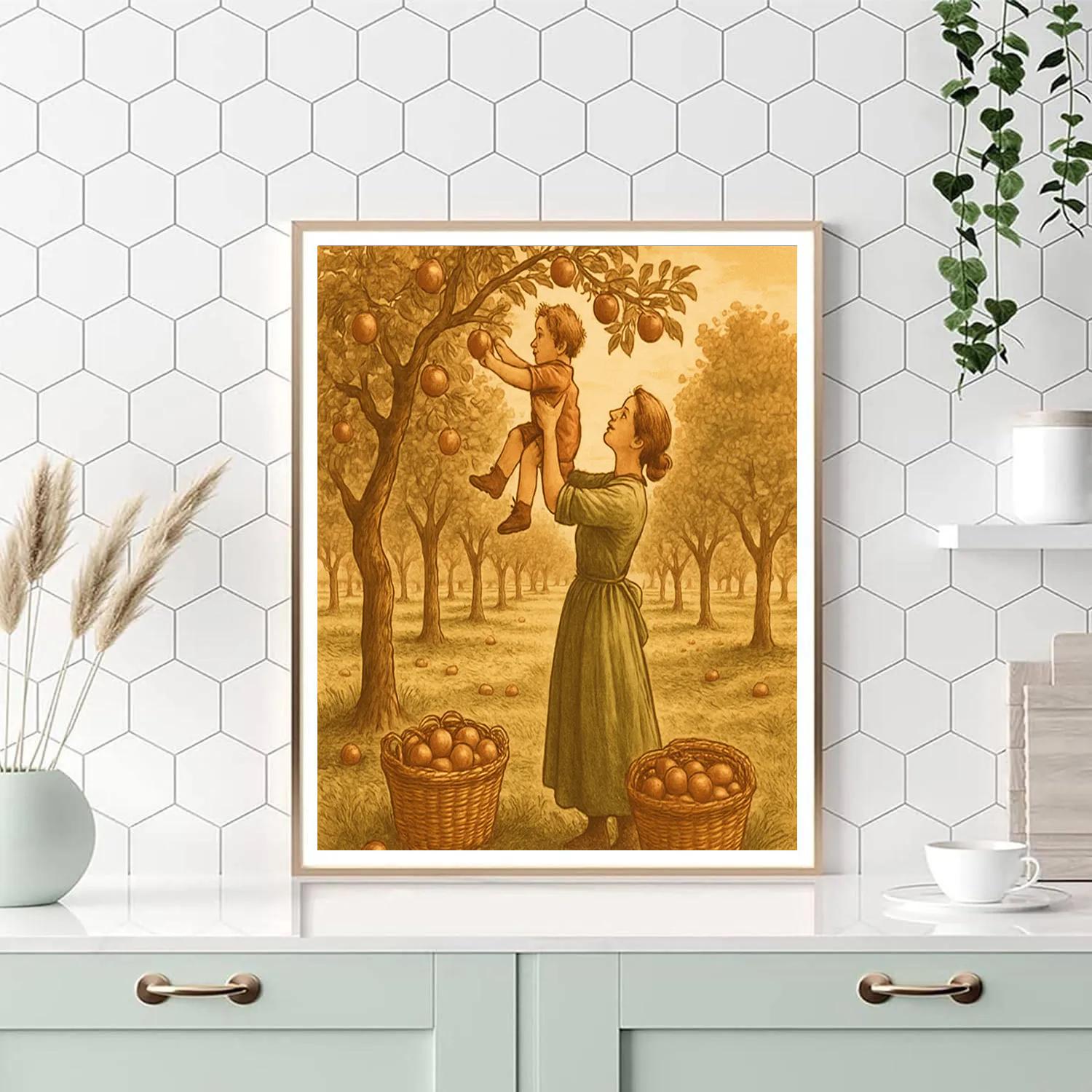 Harvest Apple Picking Numbered painting kits