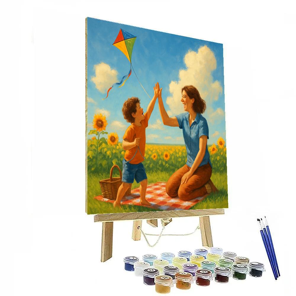 Hilltop Kite Celebration Paint by numbers art