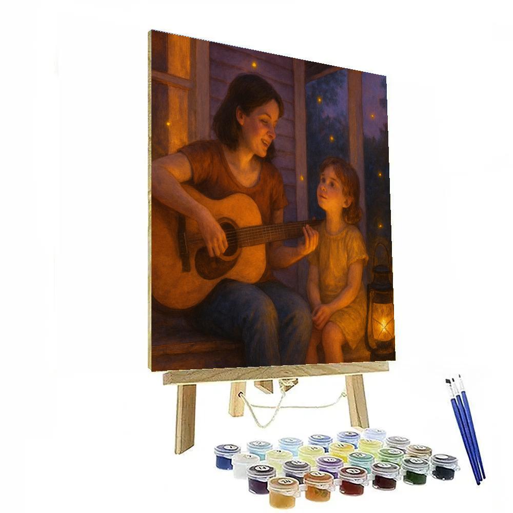 Evening Porch Guitar Painting by numbers kit