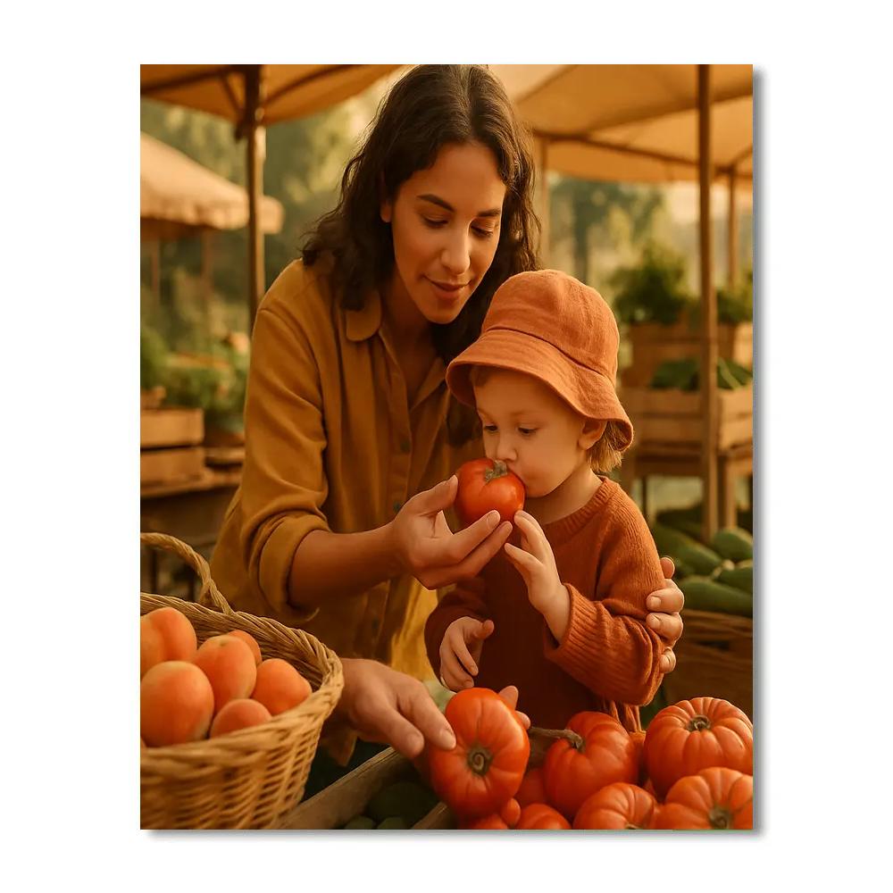 Farmer Market Teaching paint by number