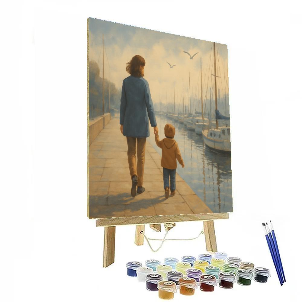 Harbor Walk Hand In Hand Numbered painting kits