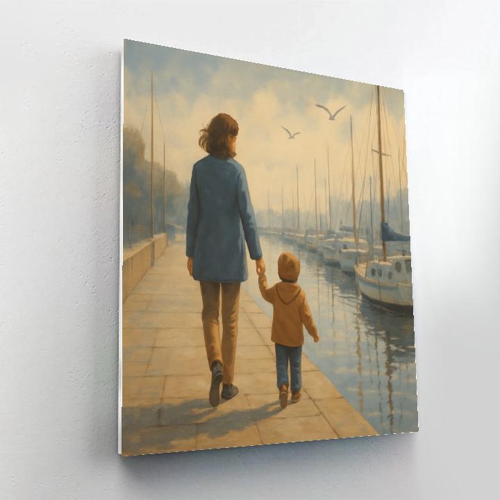 Harbor Walk Hand In Hand Numbered painting kits