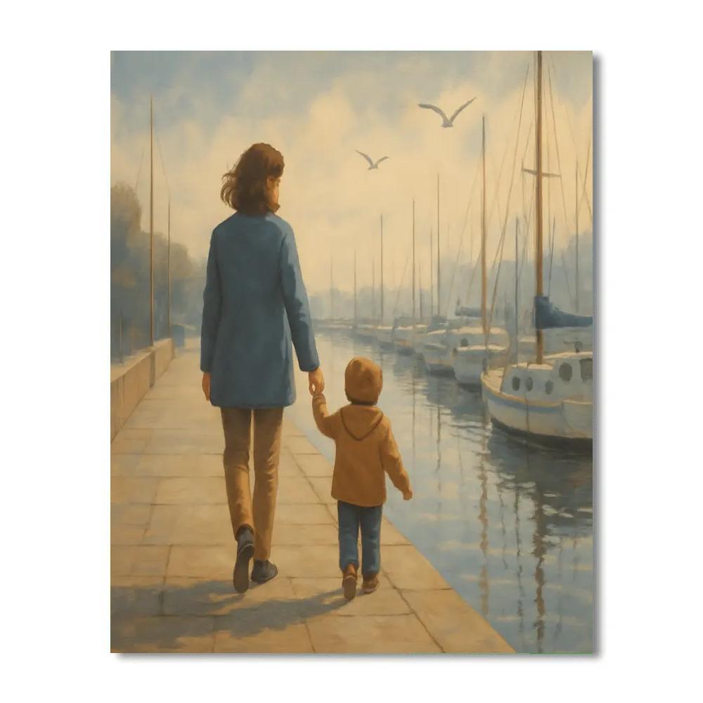 Harbor Walk Hand In Hand Numbered painting kits