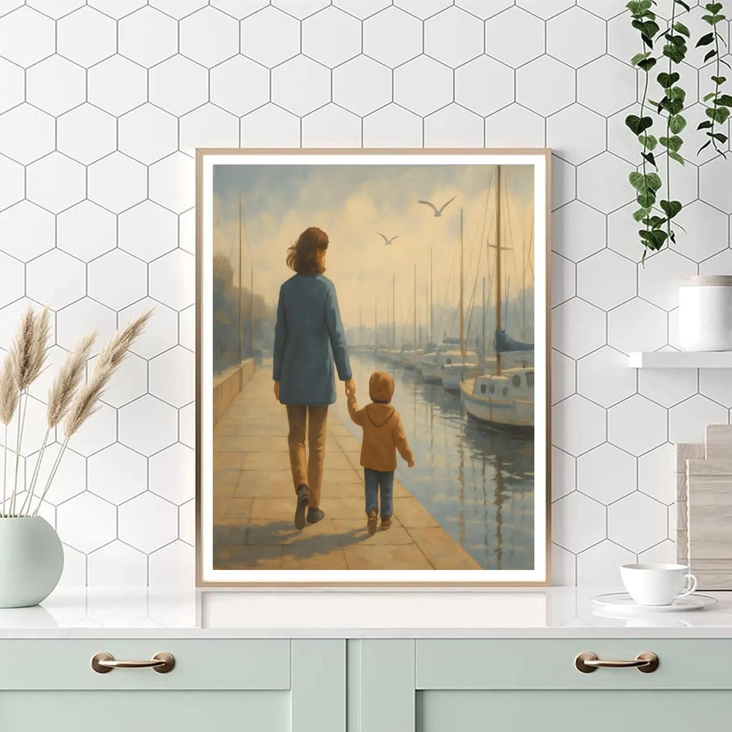 Harbor Walk Hand In Hand Numbered painting kits