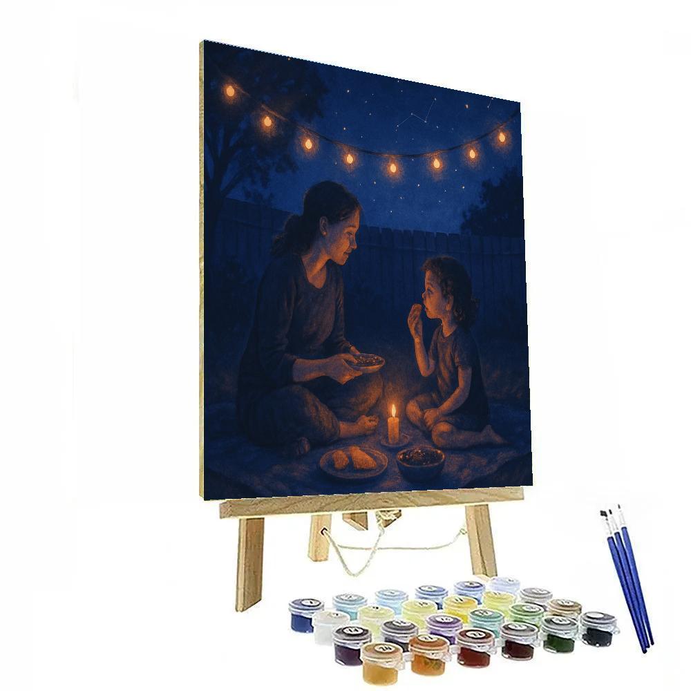 Starlit Backyard Picnic paint by numbers