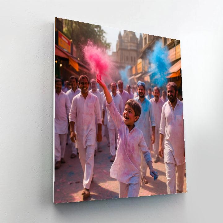 Holi In Mathura Number painting