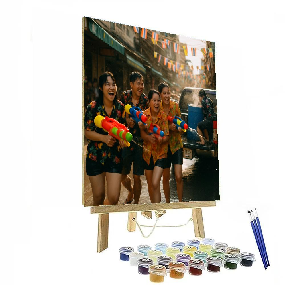 Songkran Water Fest Painting by numbers kit