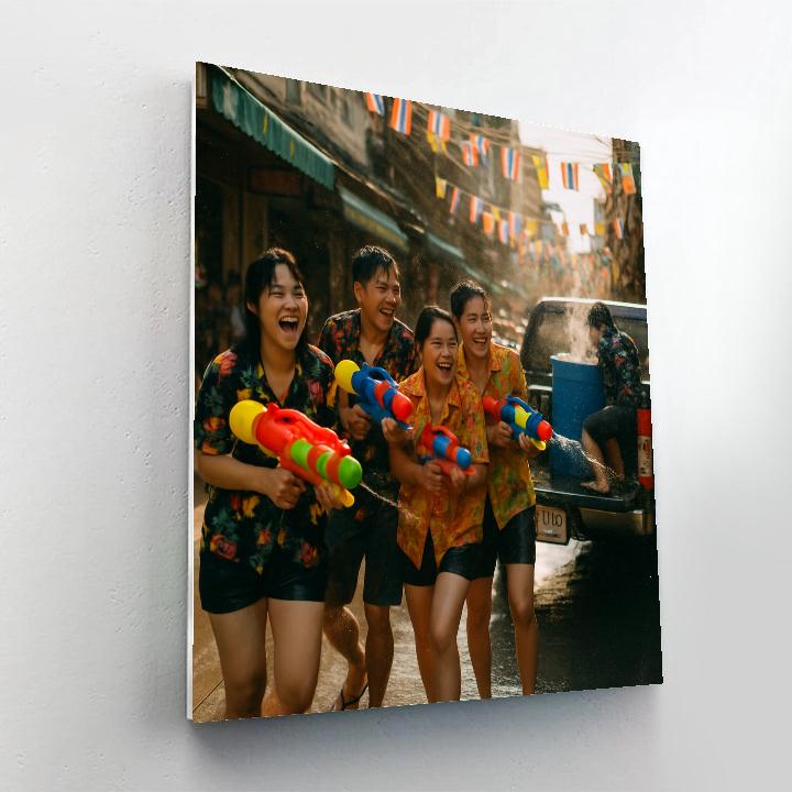Songkran Water Fest Painting by numbers kit