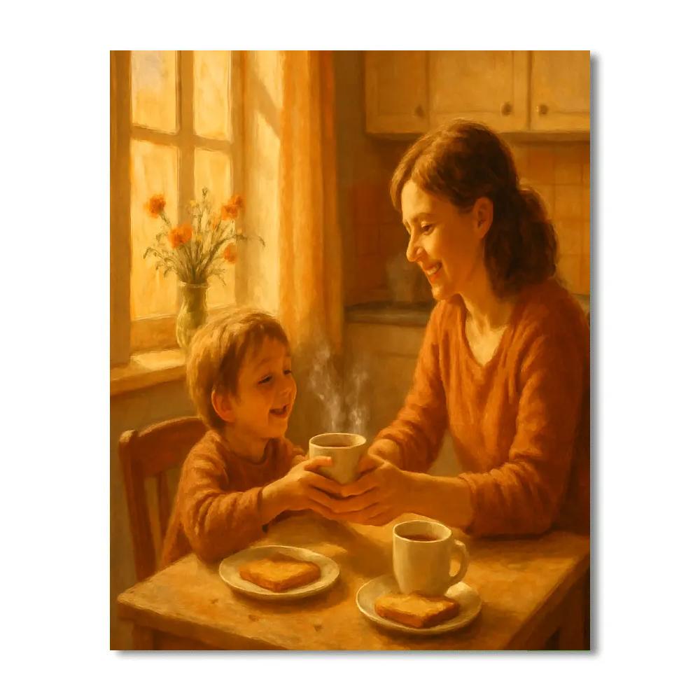 Sunrise Breakfast With Mom Painting by numbers kit