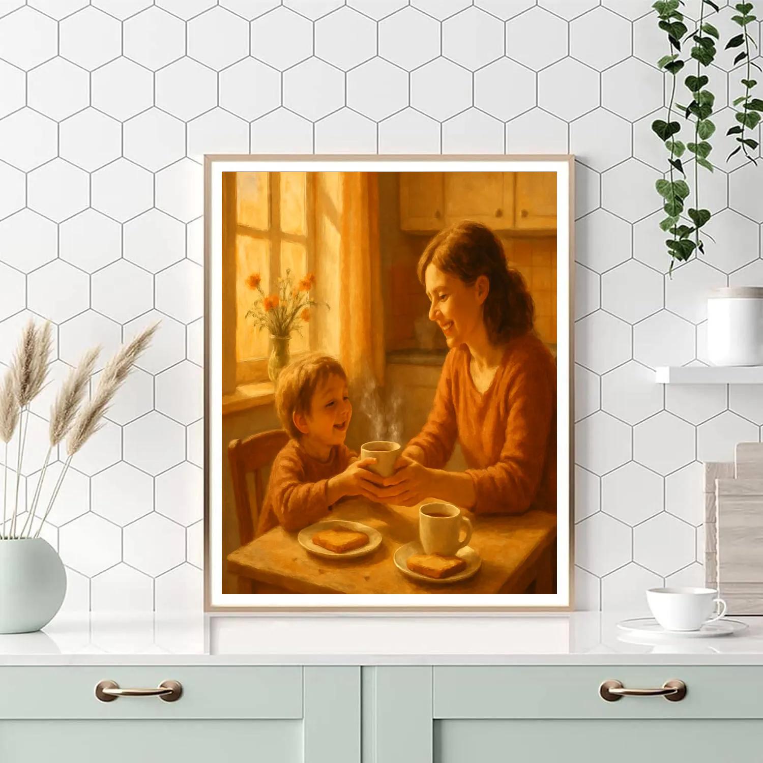 Sunrise Breakfast With Mom Painting by numbers kit