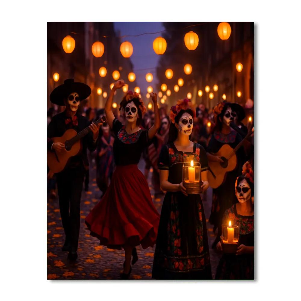 Day Of The Dead Parade In Mexico City Paint by numbers kits