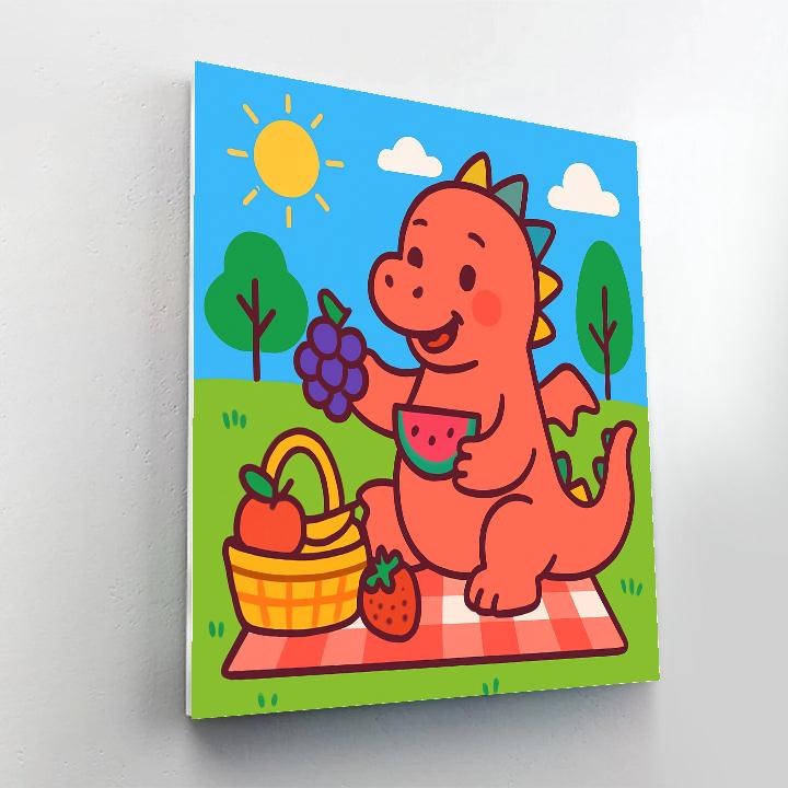 Rainbow Dragon Fruit Picnic DIY paint by numbers