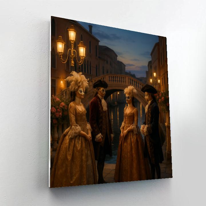 Venetian Carnival Masked Ball Numbered painting kits