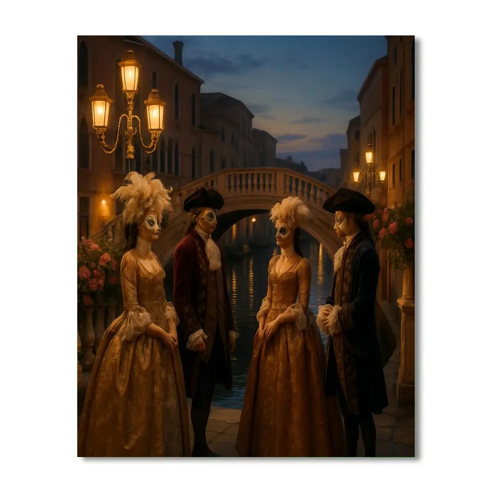 Venetian Carnival Masked Ball Numbered painting kits