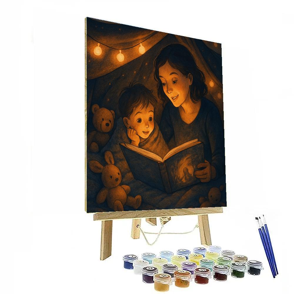 Bedtime Story Under Fairy Lights Paint by numbers kits