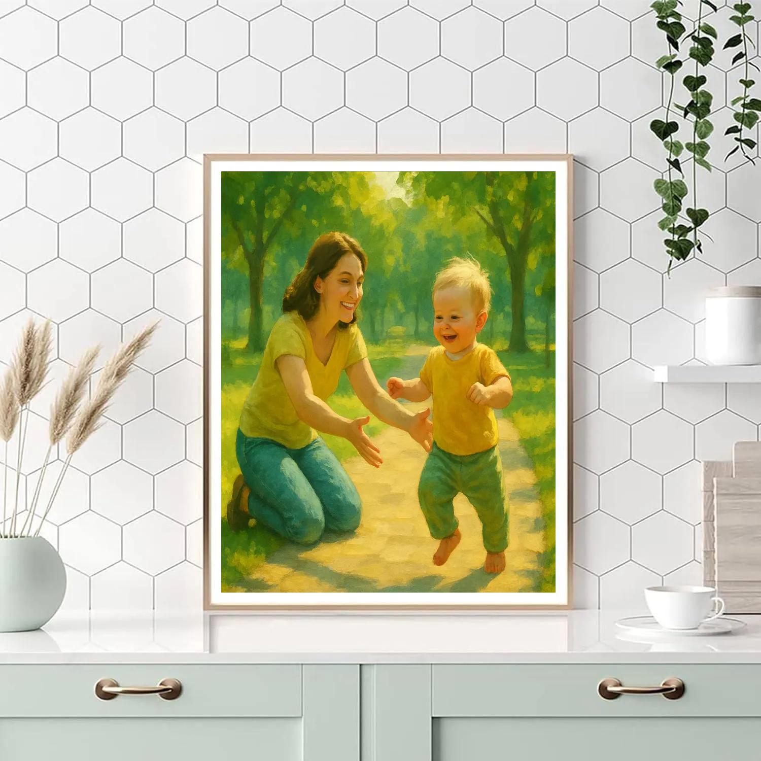 First Steps On A Sunny Path Painting by numbers kit