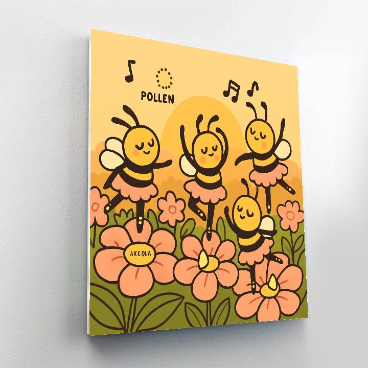 Bumblebee Ballet At Sunrise Paint by numbers art