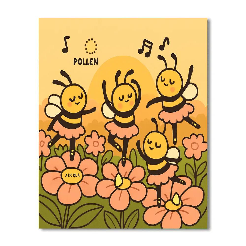 Bumblebee Ballet At Sunrise Paint by numbers art