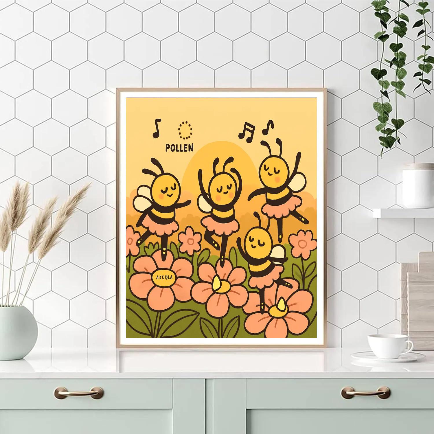 Bumblebee Ballet At Sunrise Paint by numbers art