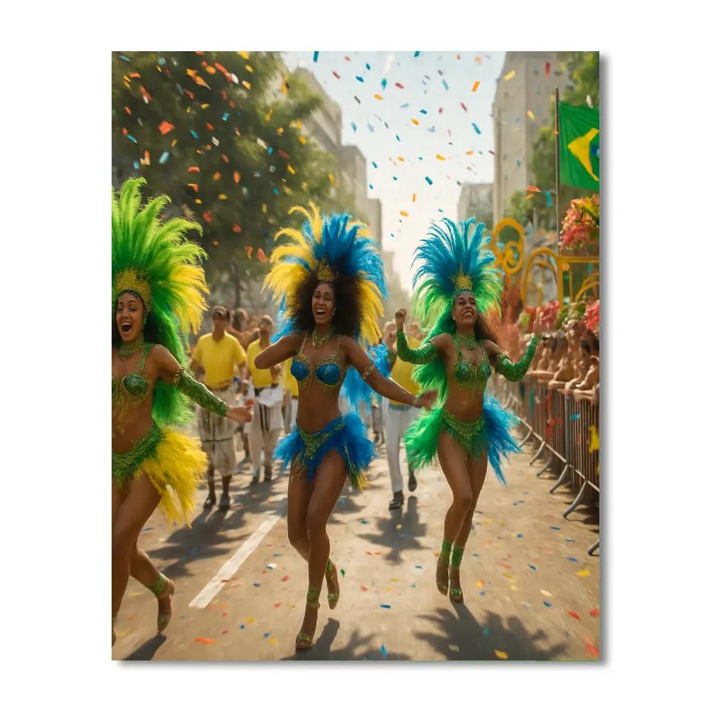 Rio De Janeiro Carnival Samba Parade paint by numbers