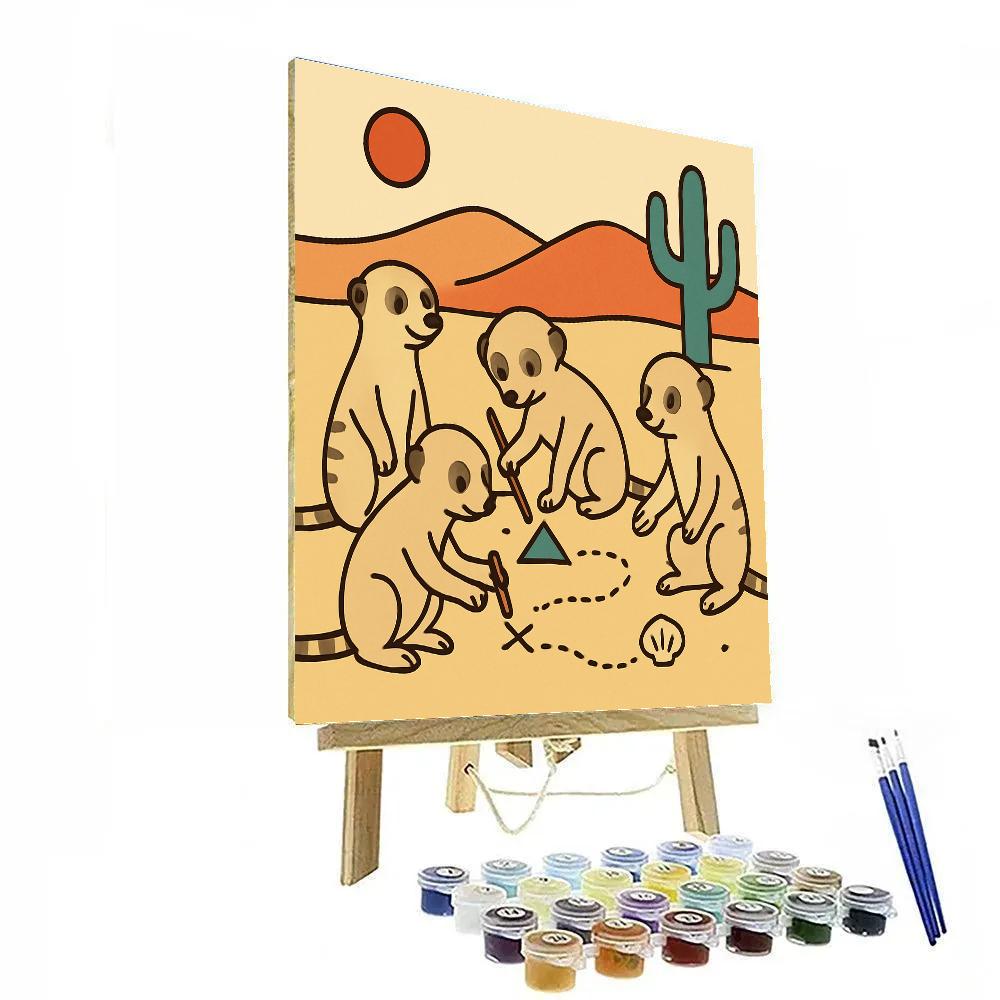Map-Making Meerkat Explorers Painting by numbers kit
