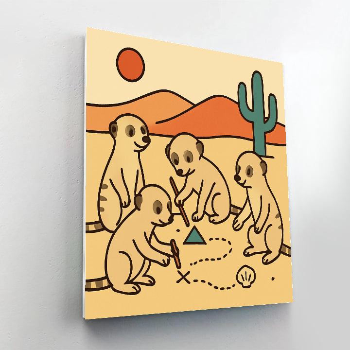 Map-Making Meerkat Explorers Painting by numbers kit