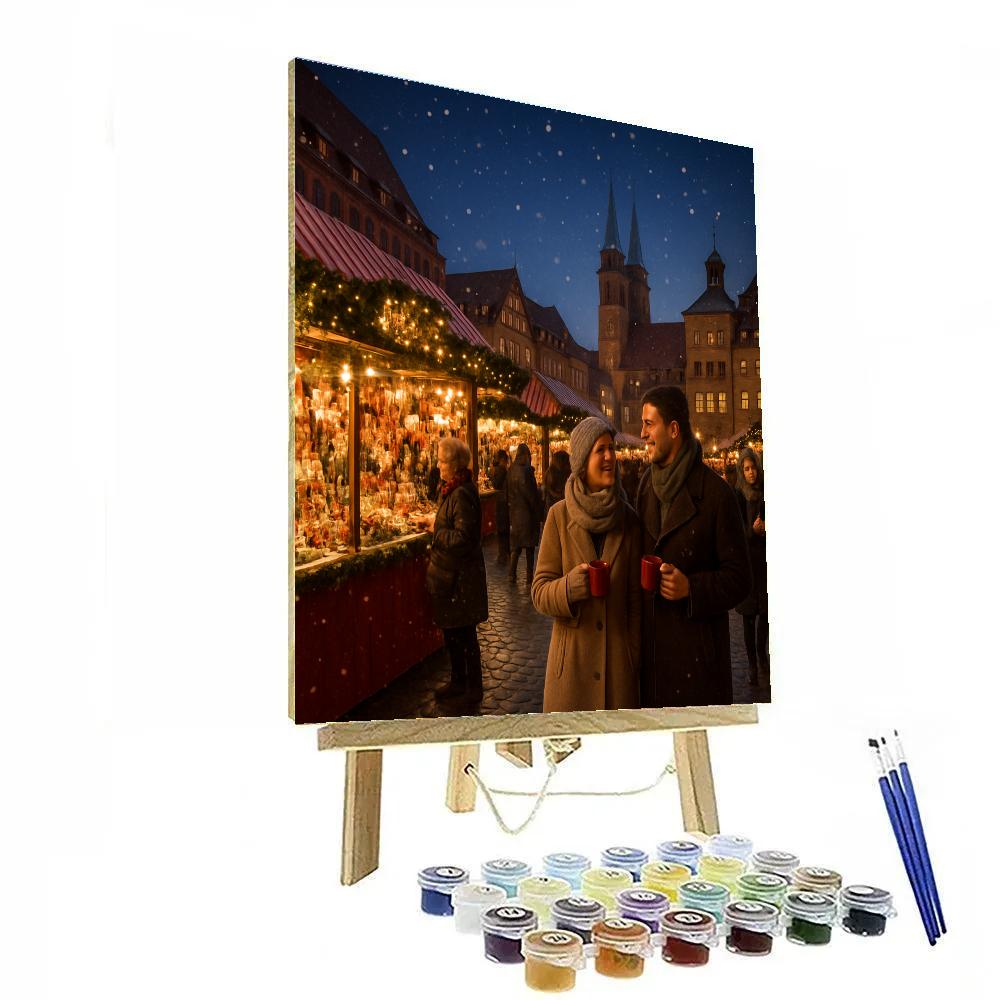 Christmas Market In Nuremberg Paint by numbers art